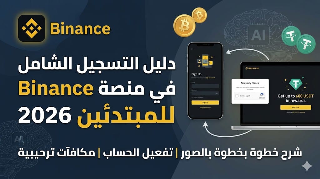 شرح التسجيل في منصة Binance
