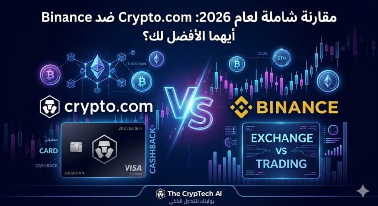 The CrypTech AI - مقارنة Crypto.com و Binance لعام 2026