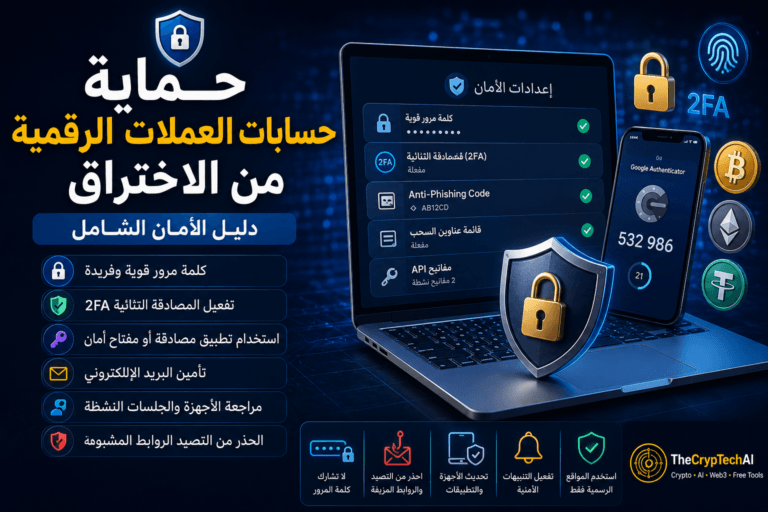 حماية حسابات العملات الرقمية من الاختراق: دليل الأمان الشامل