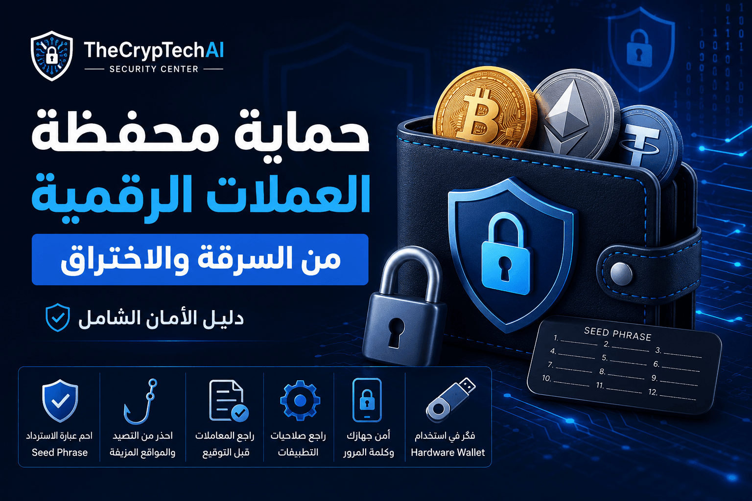 حماية محفظة العملات الرقمية من السرقة والاختراق - TheCrypTechAI