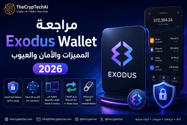 مراجعة Exodus Wallet 2026 المميزات والأمان والعيوب