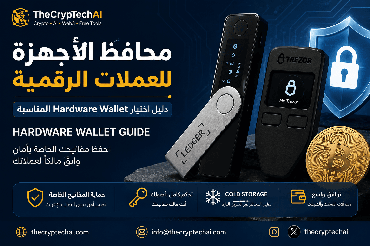 محافظ الأجهزة للعملات الرقمية Hardware Wallet Guide