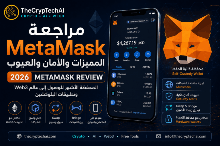 مراجعة MetaMask 2026 المميزات والأمان والعيوب