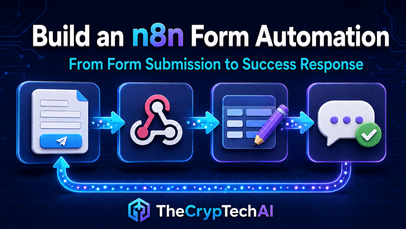 n8n Form Automation from submitting data through a webhook to a success response