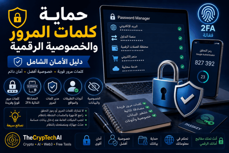 حماية كلمات المرور والخصوصية الرقمية: دليل الأمان الشامل