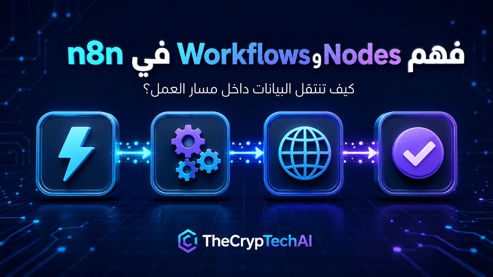 مسارات العمل في n8n وكيف تنتقل البيانات بين العُقد والخطوات